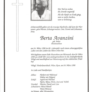 Avanzini Berta Geb. Anker G